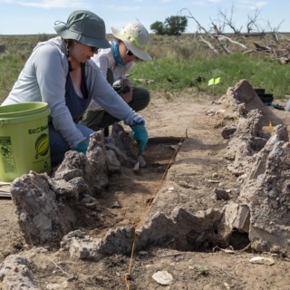 Granada, Colorado, The University of Denver Archaeology Field School at the World War 2 Amache Japanese internment camp. Camp survivors and descendents joined students in researching the camps history...