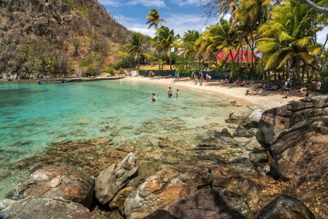 Plage du Pain de sucre beach, Terre-de-Haut island, Les Saintes, Guadeloupe, Caribbean, France, North America