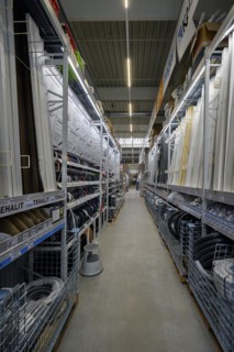 Aisle in DIY store with cables and wires, Allgaeu, Bavaria, Germany, Europe