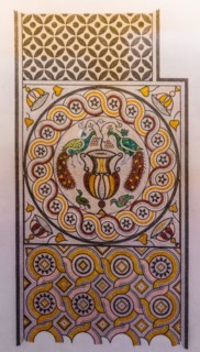 Drawings of mosaics, Grand Masters Palace built in the 14th century by the Johnnite Order, Fortress and Palace for the Grand Master, UNESCO World Heritage Site, Old Town, Rhodes Town, Greece, Europe