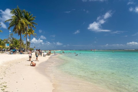 On the beach of Sainte-Anne, Guadeloupe, France, North America
