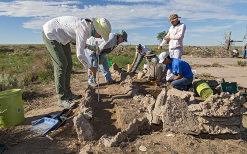 Granada, Colorado, The University of Denver Archaeology Field School at the World War 2 Amache Japanese internment camp. Camp survivors and descendents joined students in researching the camps history...