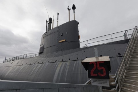 Submarine Tonijn, submarine, of the Dutch Navy, Naval Museum, Den Helder, province of North Holland, Netherlands