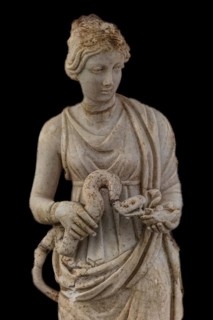 Statue of Hygieia, mid-2nd century, Archaeological Museum in the former Order Hospital of the Knights of St John, 15th century, Old Town, Rhodes Town, Greece, Europe