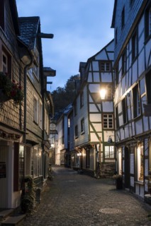 Historic Old Town Monschau in the Evening, Northern Eifel, Eifel, Monschau, North Rhine-Westphalia, North Rhine-Westphalia, Germany, Europe