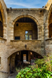 Hostel of the French, Knights Street in Old Town from the time of the Order of St. John, only surviving 16th century street in late Gothic style, Oddos Ippoton, Rhodes Town, Greece, Europe