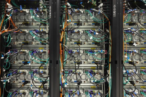 University computer centre, HAWK high-performance computer, one of the fastest computers in the world. High Performance Computing Centre of the University HLRS, Stuttgart, Baden-Wuerttemberg, Germany,...