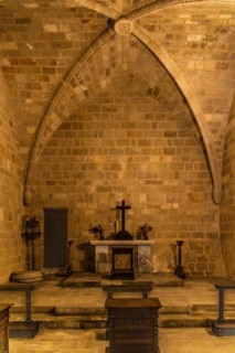 Chapel, Grand Masters Palace built in the 14th century by the Johnnite Order, Fortress and Palace for the Grand Master, UNESCO World Heritage Site, Old Town, Rhodes Town, Greece, Europe