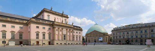German State Opera and St Hedwig's Cathedral, Bebelplatz, Berlin, Germany, Europe