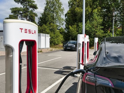 Tesla charging stations for electric vehicles, Supercharger, electric charging station, Sweden, Europe