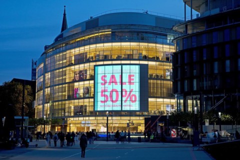 SALE, Peek and Cloppenburg, evening wear shop, Duesseldorf, North Rhine-Westphalia, Germany, Europe