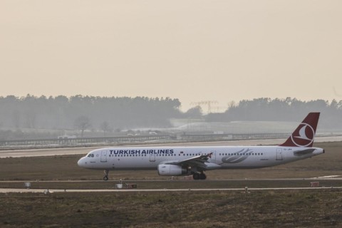 A Turkish Airlines plane stands at the capitals airport BER in Berlin, 09022023., Berlin, Germany, Europe