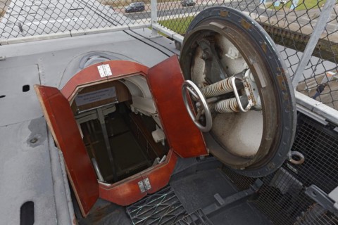 Submarine hatch, Submarine Tonijn, Naval Museum, Den Helder, Province of North Holland, Netherlands