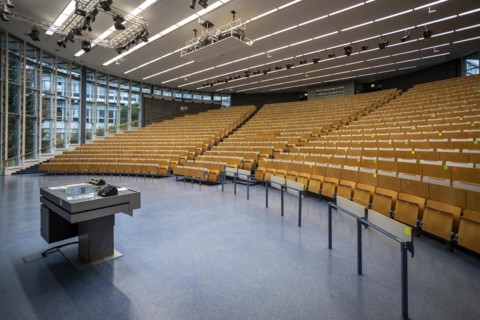 Audimax of the Technical University of Dortmund, TU, lecture hall, lecture, study, study, Dortmund, North Rhine-Westphalia, Germany, Europe