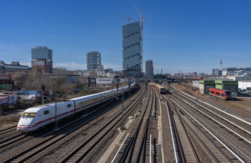 Infrastructure at Warschauer Strasse station, Friedrichshain, Berlin, Germany, Europe