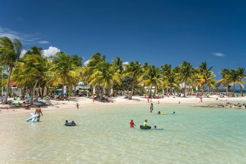 On the beach of Sainte-Anne, Guadeloupe, France, North America