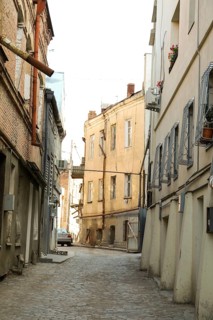 View of traditional narrow streets of Old Tbilisi