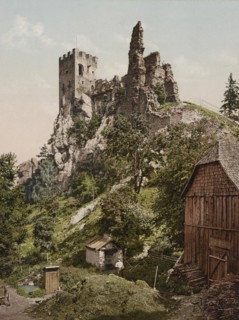Ruin Weissenstein near Regen in the Bavarian Forest