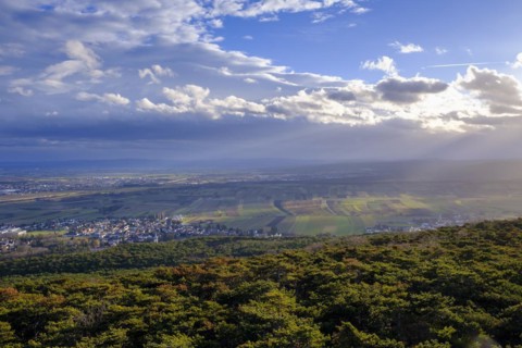View over the Vienna Basin with Bad Voeslau