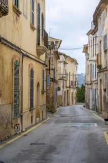 Street in the village of Arta with typical houses