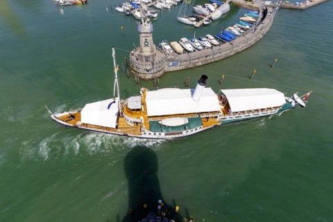 The historic paddle steamer HOHENTWIEL