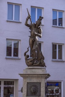 Sculpture of St. George on the George Fountain