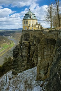 Friedrichsburg with snow drizzle