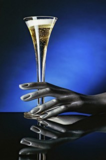 Champagne Goblet with Silver Hand