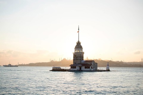 View from Maiden's Tower in evening