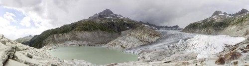 Rhone glacier in the Alps of Uri