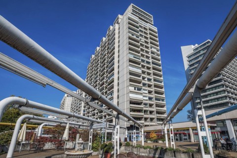 High-rise buildings with pipe system in the former Olympic Village
