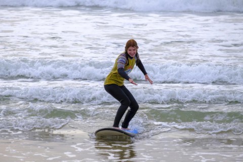 Surfers on the beach at Jeffreys Bay near Port Elizabeth