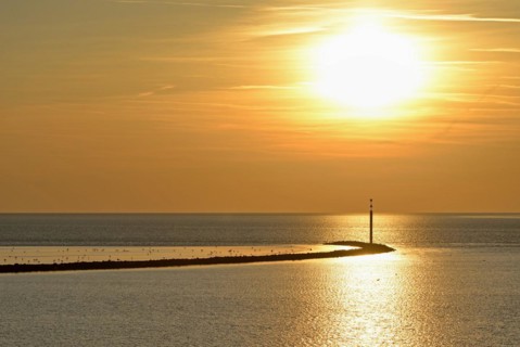 Sunset over the Wadden Sea