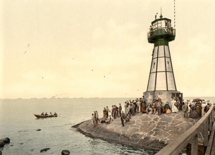 Lighthouse in Neufahrwasser in West Prussia