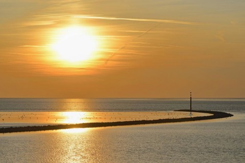 Sunset over the Wadden Sea