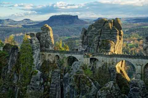 View from the Ferdinandstein to the Bastei bridge