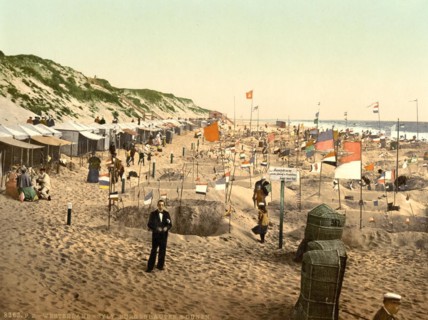 Sandcastles on the North Sea beach in Westerland