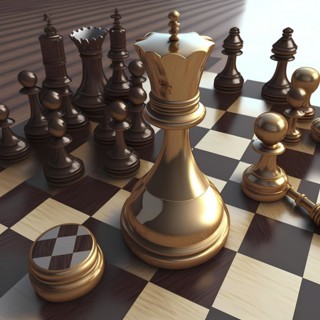 Digital chess board with chess pieces