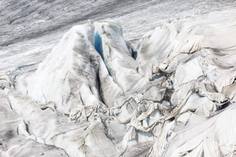 Rhone glacier in the Alps of Uri