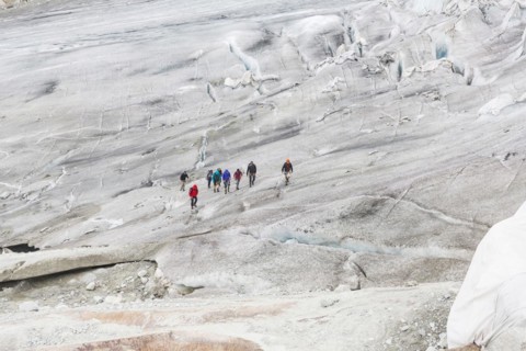 Rhone glacier in the Alps of Uri