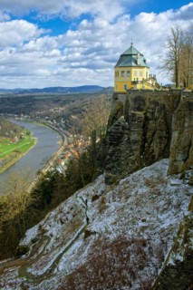 Friedrichsburg with snow drizzle