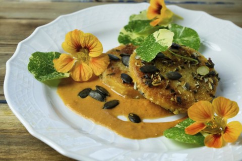 Celery cutlet with pumpkin