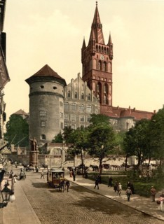 Castle and old town of Koenigsberg in East Prussia
