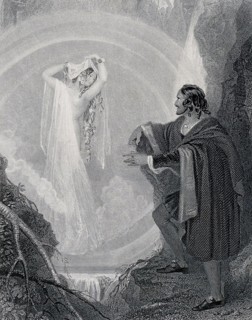 A traveller is bewitched by a witch dressed as a beautiful woman in the Alps