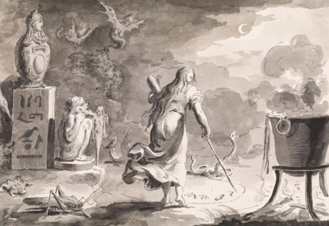 Medea. A woman with her back turned