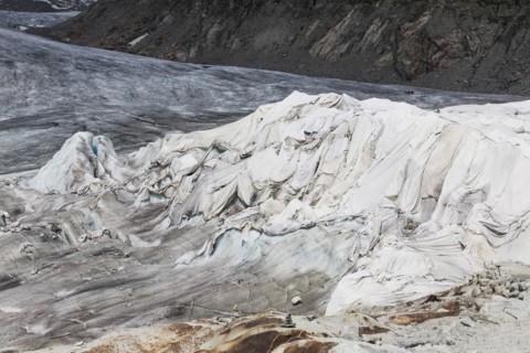 Rhone glacier in the Alps of Uri