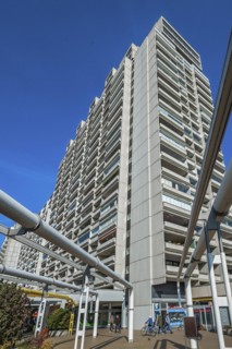 High-rise buildings with pipe system in the former Olympic Village