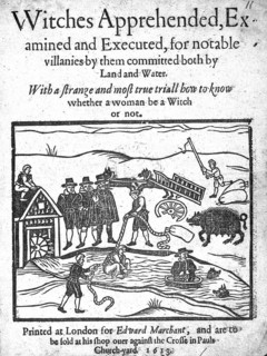Arrested witches being tortured