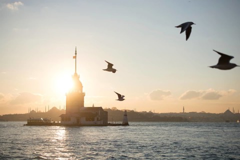 View from Maiden's Tower in evening