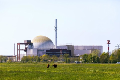 Decommissioned Brokdorf nuclear power plant